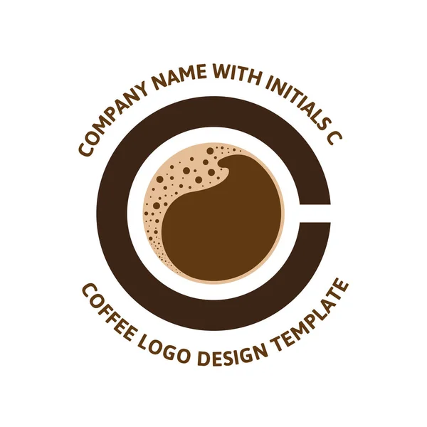 Lettera Caffè Logo Design Inspiration Vector Illustrazione — Vettoriale Stock