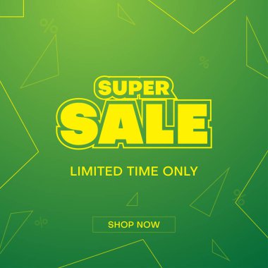 Satış afişi tasarımı. Sosyal medya şablonu. vektör illüstrasyonu