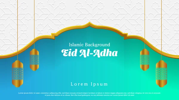 Islamic Background Design Eid Adha Greeting Card Design Template Islamic — 스톡 벡터