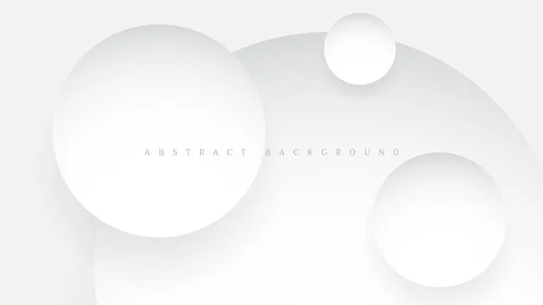 Weißer Abstrakter Hintergrund Mit Kreisformen Vektorillustration — Stockvektor