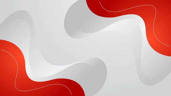 Абстрактна Червона Крива Білому Тлі Векторна Ілюстрація — стоковий вектор