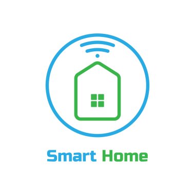 akıllı ev logosu tasarımı ilham verici. vektör illüstrasyonu