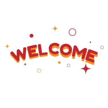 lettering welcome vector illustration for banner or poster