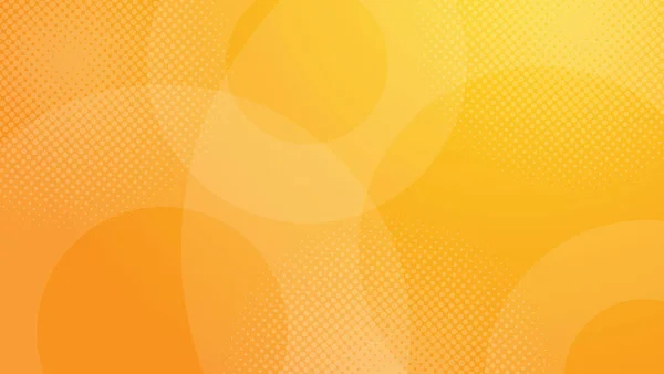 abstract orange background with circular shapes and halftone composition. vector illustration