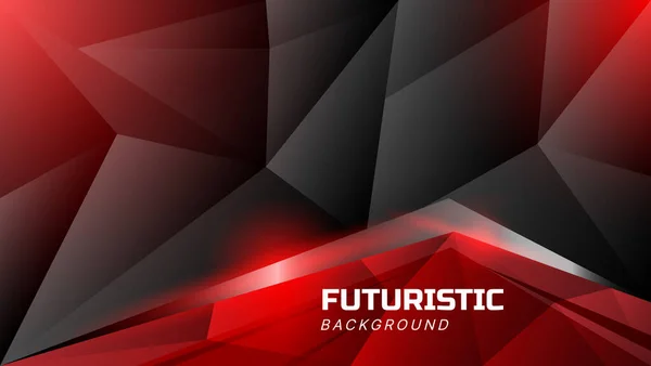 Abstract Futuristic Background Red Black Color Crystal Texture Business Corporate — Vetor de Stock
