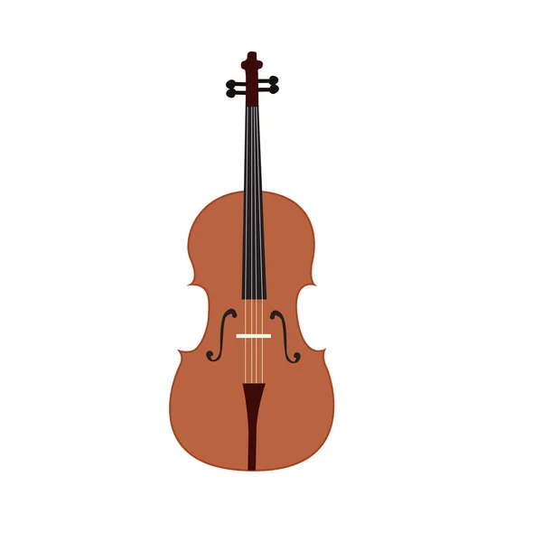 Vector Platte Illustratie Cello — Stockvector