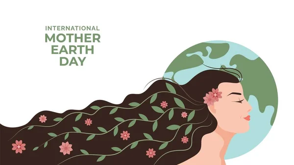 Ilustracja wektora Międzynarodowego Dnia Matki Ziemi — Wektor stockowy