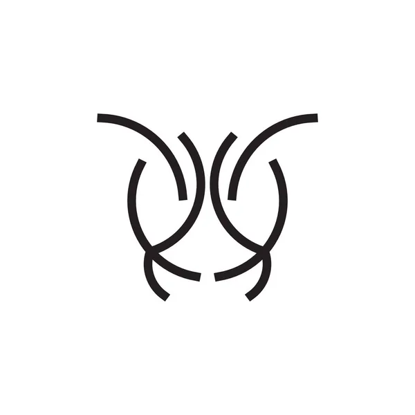 Çizgi Stili Logo Tasarımlı Basit Benzersiz Bir Arı Başı — Stok Vektör