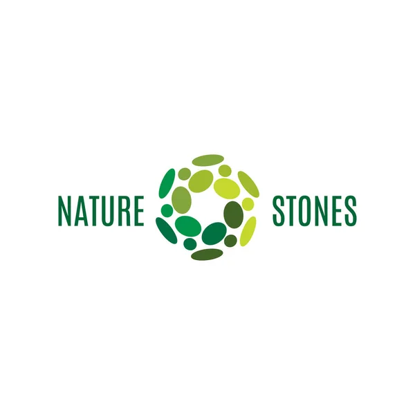 Design Del Logo Unico Disegno Astratto Pietra Naturale Logo — Vettoriale Stock