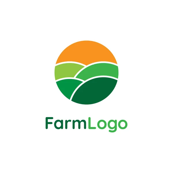 Design Simples Minimalista Logotipo Fazenda —  Vetores de Stock