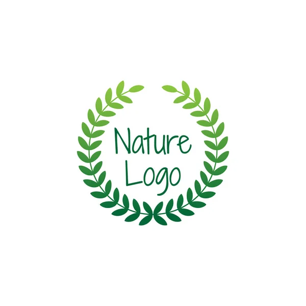 Simple Minimalist Fresh Nature Logo Design — Stock Vector