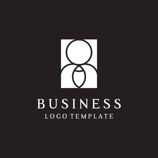 Modelo Logotipo Vetor Empresário Simples Moderno —  Vetores de Stock