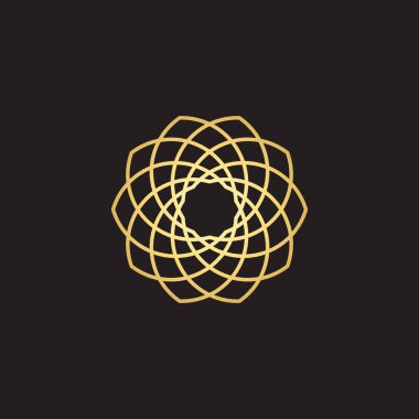 Lüks çizgileri olan lüks mandala vektör logosu tasarımı