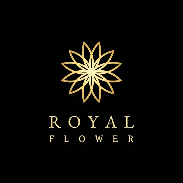 Πολυτελές Λουλούδι Πολυτελείς Γραμμές Διάνυσμα Πρότυπο Λογότυπο — Διανυσματικό Αρχείο