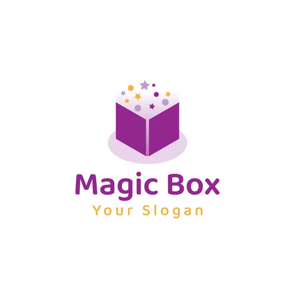 Modelo Logotipo Caixa Estrelas Mágicas Modernas Únicas —  Vetores de Stock
