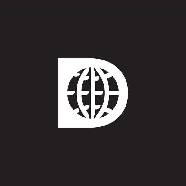 Unik Kombination Bokstav Och Glob Logotyp Design — Stock vektor