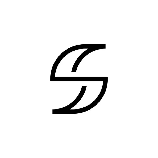 Satır Biçimi Logo Tasarımlı Basit Benzersiz Temiz Harfler — Stok Vektör