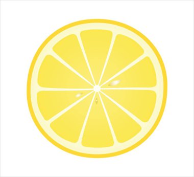 limon dilimi beyaz arkaplan vektör çiziminde izole