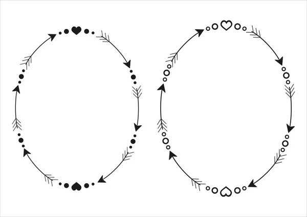 Freccia Ovale Cornici Vettoriale Illustrazione — Vettoriale Stock