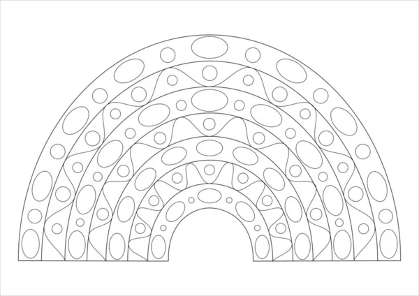 Arcobaleno Schizzo Stile Artistico Illistrazione Vettoriale — Vettoriale Stock