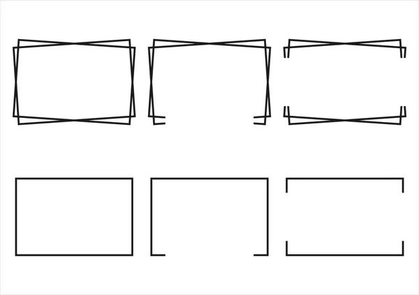 Set Gespleten Frames Vectorillustratie — Stockvector