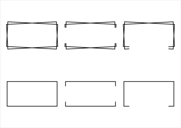 Set Gespleten Frames Vectorillustratie — Stockvector