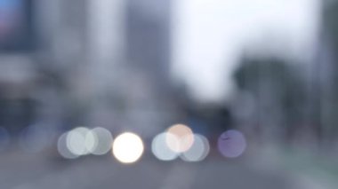 Otoyoldaki Bokeh arka plan trafiği, soyut arka planlar, bulanık arkaplanlar, Defocus