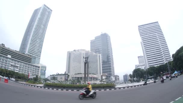 Dżakarta Indonezja Stycznia 2022 Ruch Poranny Hotelu South Jakarta Bundaran — Wideo stockowe