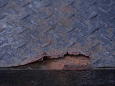 Paslı demir, paslı demir plaka, paslı demir direk, paslı demir makro