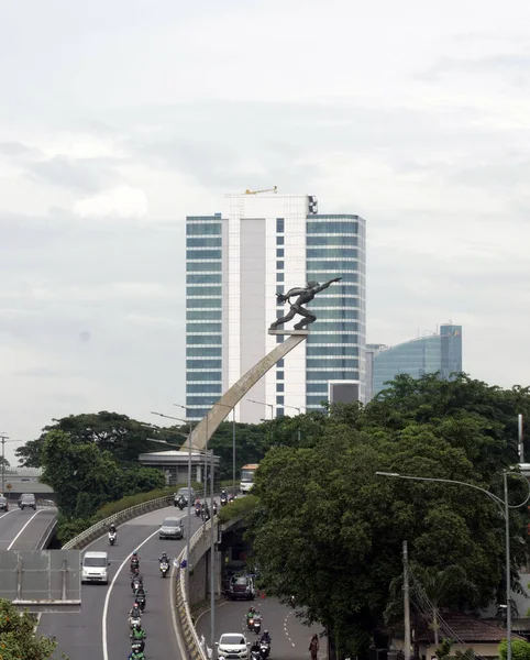 Jakarta Indonésie Března 2022 Provoz Jihu Jakarta Pancoran — Stock fotografie