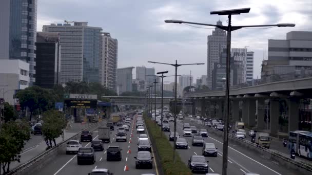 Jakarta Indonesia March 2022 Traffic Contraflow Jalan Gatot Subroto South — 비디오