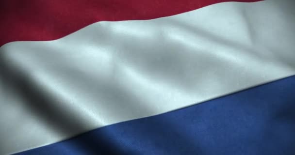 Ολλανδία Κυματίζει Σημαία Απρόσκοπτη Animation Βρόχο Ανάλυση — Αρχείο Βίντεο