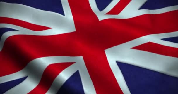 英格兰挥动国旗无缝循环动画 Resolution — 图库视频影像
