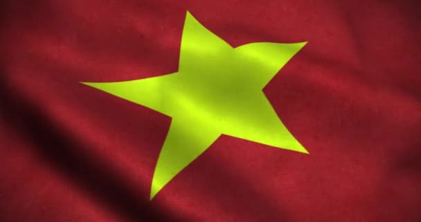 Animace Bezešvé Smyčky Vietnam Flag — Stock video