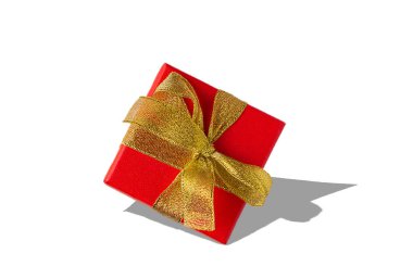 Altın kurdeleli kırmızı kutu. Boks gününü ayır.