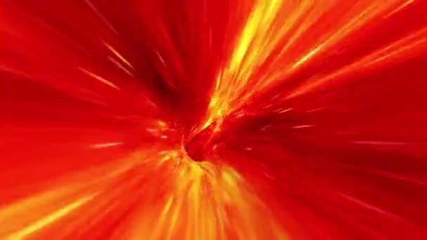 Abstract Glow Orange Energy Warp Hyperspace Tunnel Time Space Animation — Stock Video