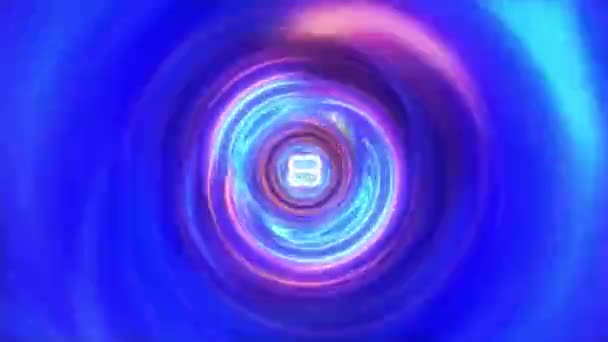 Обратный Отсчет Секунд Трехмерной Вихревой Анимацией Красочного Тоннеля Светофутуристической Технологии — стоковое видео