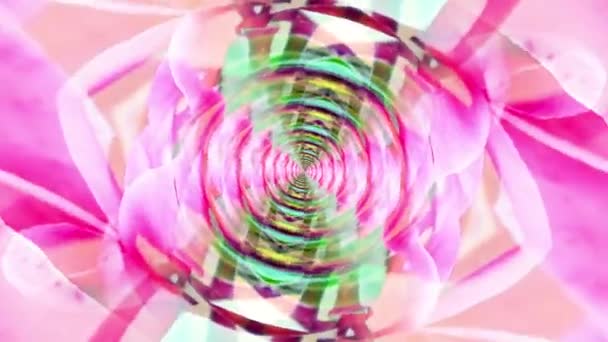 Soyut Parlak Güç Doğası Fişek Işık Hipnotik Desen Kaleydoskop Görsel — Stok video
