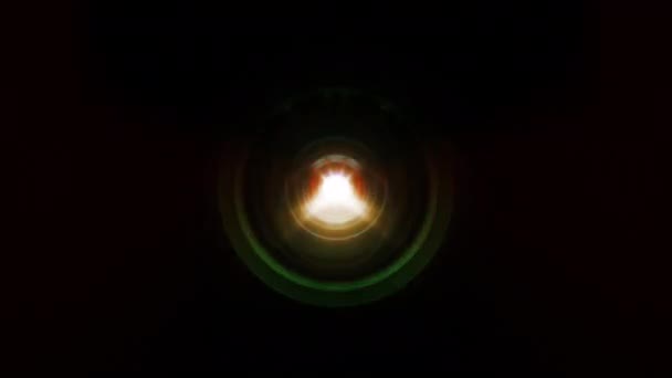 摘要散射光闪光灯照明隐形眼镜旋转视觉环路 Dj循环舞台 片名的4K 3D无缝环路分形星星星之火魔焰曼达拉背景 — 图库视频影像