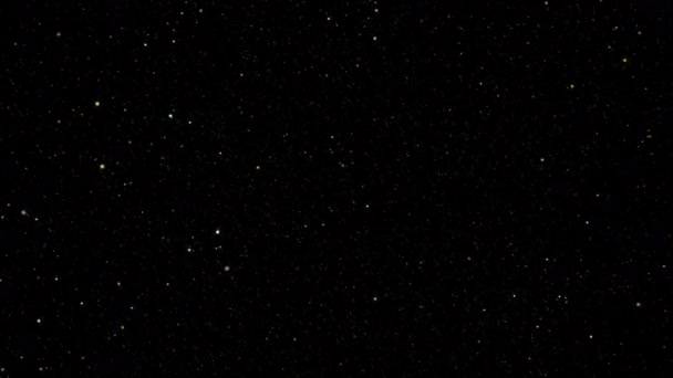 Sömlös Gnistra Många Partiklar Stjärnor Animation Flöda Upp Svart Bakgrund — Stockvideo