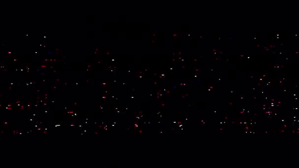 Rosso Brillare Illuminazione Parola Volo Del Conto Alla Rovescia Secondi — Video Stock