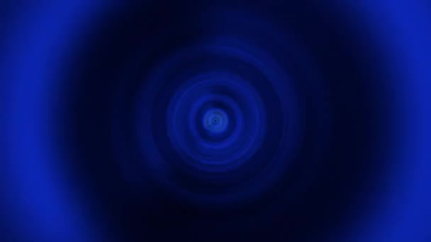 蓝色艺术螺旋线的背景运动图形环带着迷幻曲线形梯度旋转 3D无缝动画循环 抽象圆条纹旋涡催眠旋转艺术效果 — 图库视频影像