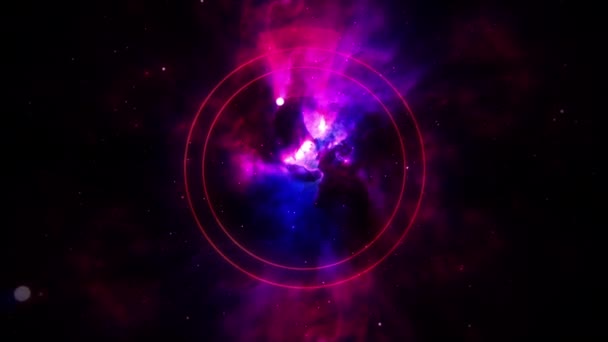 Ten Second Temporizador Contagem Regressiva Com Nebula Explosão Ciência Fundo — Vídeo de Stock