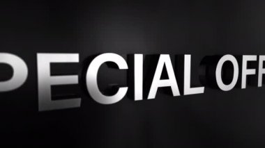 Kara Cuma 'nın 3 boyutlu krom kelime uçuşu Kara Cuma konsepti üzerinde canlandırma etkisi 