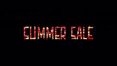 4K Arıza sözcüğü Summer SaleTitle 3D Illustration alfa kanalı Prores 4444 kodlaması kullanılarak izole edildi. Yaz Satışı döngüsünün kırmızı ışığı