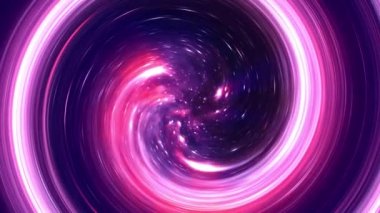Soyut enerji solucan deliği uzay bükme tüneli Pembe parlak gradyan dalgalanması yayıyor Güç enerji iletimi radyal dalgaları. 4K 3D, siber enerji sarmal tüneli. Işık dalgalarının sonsuz girdap tüneli.