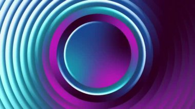Pembe mavi dairelerin dönüşünü hipnotize eden soyut, pürüzsüz bir döngü. Parlayan hipnotik halkalar animasyonu. İş sunumu için soyut bir özgeçmiş. Kusursuz döngü 4k 3d oluşturucu 