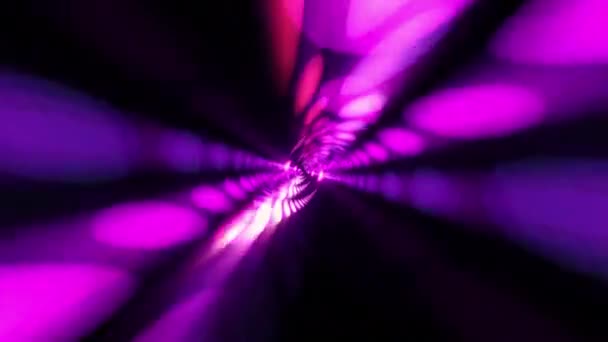 Abstract Science Fiction Energy Vortex Tunnel Seamless Loop. Pink purple Circle Glow Light Energy Tunnel. 4K 3D Rendering Sci-Fi Animation with shiny light hitech technology hypnotic psychedelic — Stock Footage Abstract Science Fiction Energy Vortex Tunnel Seamless Loop Pink Purple — Stock Video