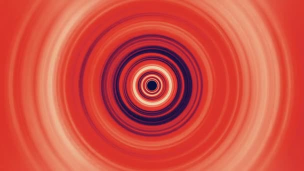 Abstrato Laranja Roxo Gradiente Circle Loop Hipnótico Misterioso Borrão Ondas — Vídeo de Stock
