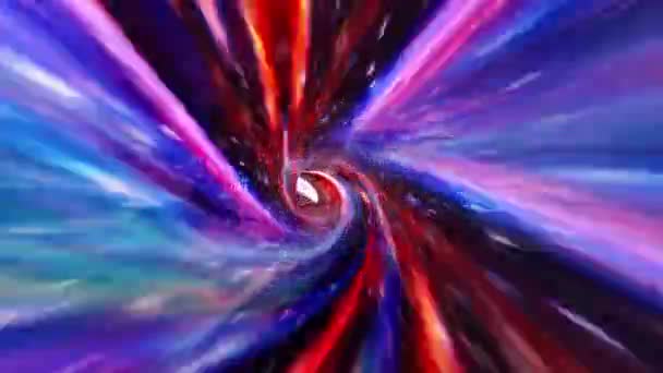 추상적 어둠의 소용돌이 터널은 애니메이션을 만들어 Loop Sci 하이퍼 스페이스 — 비디오
